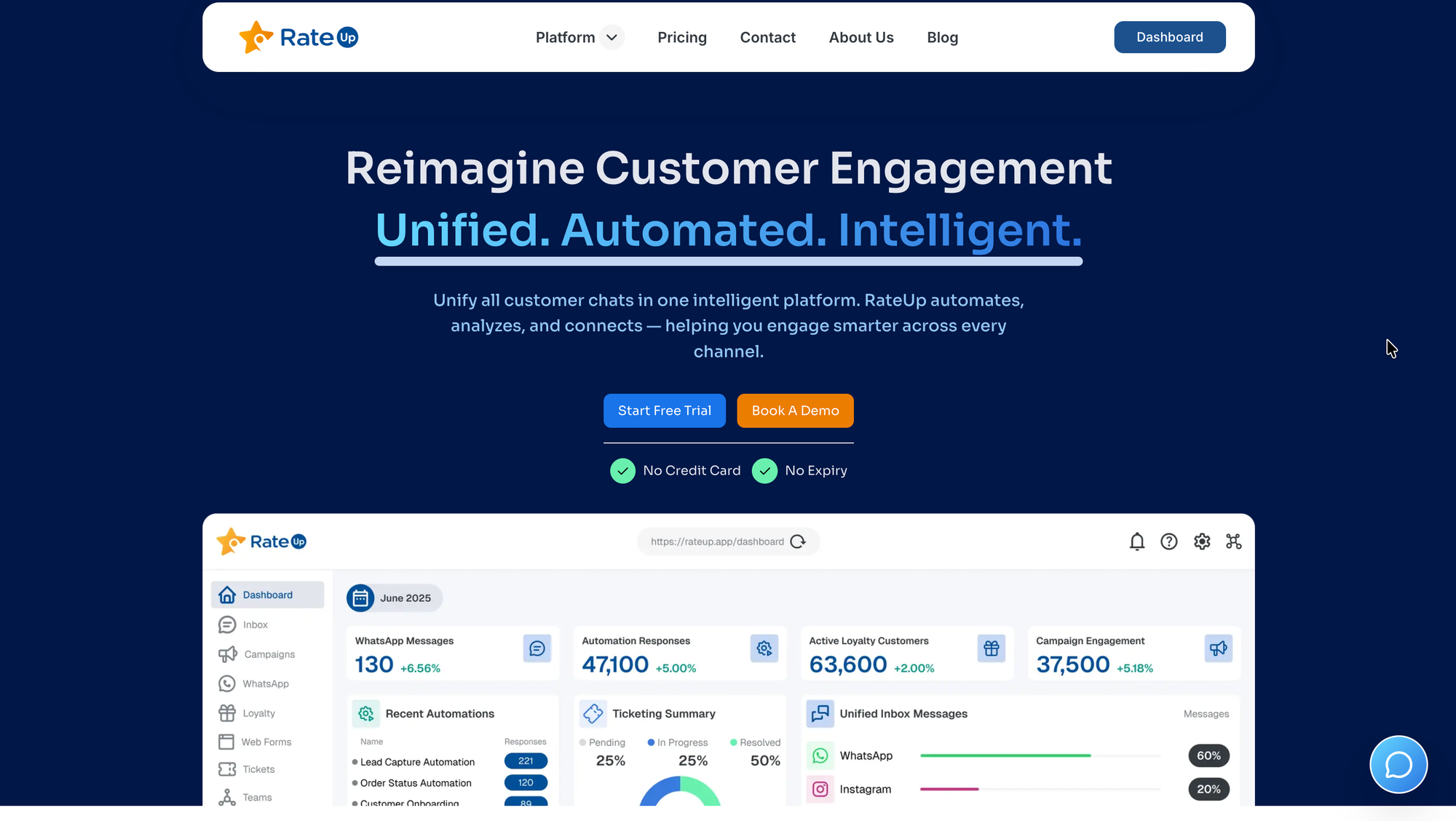 RateUp WhatsApp Loyalty Program